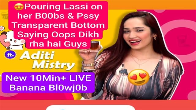 Aditi Mistry New Live Banana Blowjob Pouring Lassi on Her Boobs Leaked Mms Video
