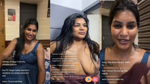 Mallu Reshma Rechu Nip Slip Extended live Video