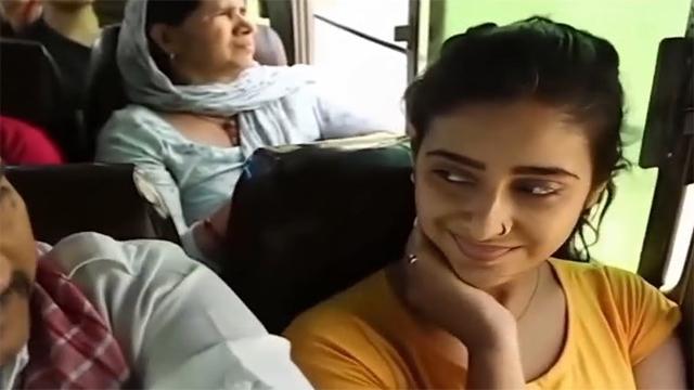Modern Girl Breasts Grabbed By Villager In Moving Bus